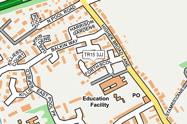 TR15 3JJ map - OS OpenMap – Local (Ordnance Survey)