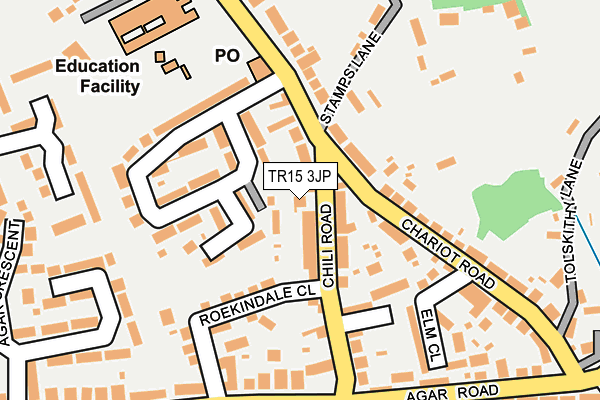 TR15 3JP map - OS OpenMap – Local (Ordnance Survey)