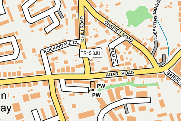 TR15 3JU map - OS OpenMap – Local (Ordnance Survey)