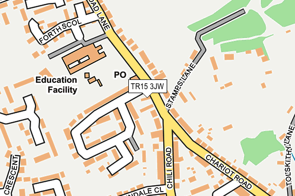 TR15 3JW map - OS OpenMap – Local (Ordnance Survey)