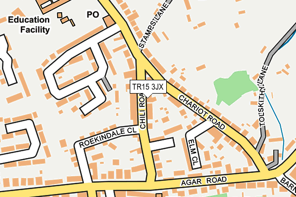 TR15 3JX map - OS OpenMap – Local (Ordnance Survey)