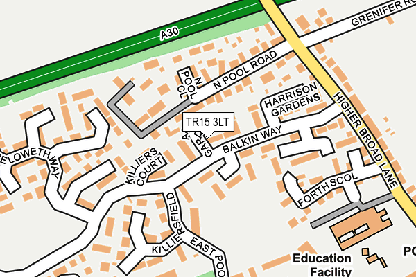 TR15 3LT map - OS OpenMap – Local (Ordnance Survey)
