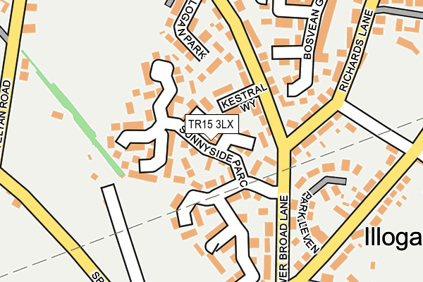 TR15 3LX map - OS OpenMap – Local (Ordnance Survey)