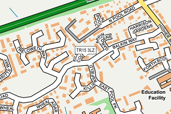 TR15 3LZ map - OS OpenMap – Local (Ordnance Survey)