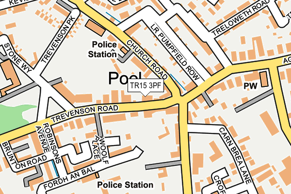 TR15 3PF map - OS OpenMap – Local (Ordnance Survey)