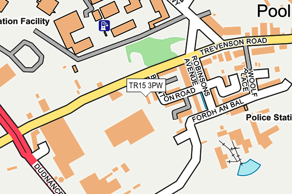 TR15 3PW map - OS OpenMap – Local (Ordnance Survey)