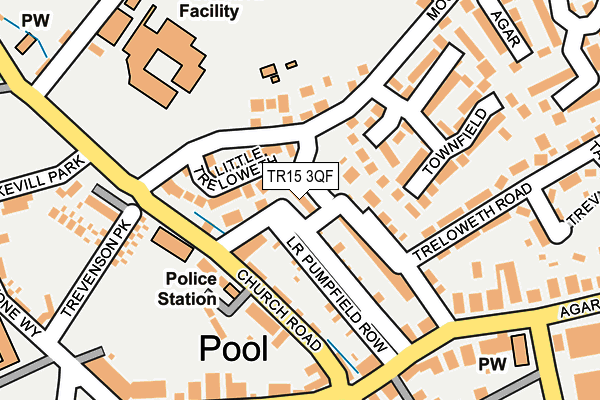 TR15 3QF map - OS OpenMap – Local (Ordnance Survey)