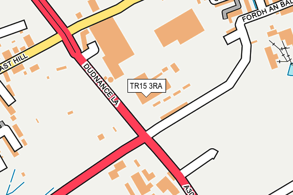 TR15 3RA map - OS OpenMap – Local (Ordnance Survey)