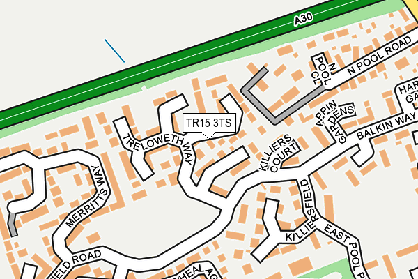 TR15 3TS map - OS OpenMap – Local (Ordnance Survey)