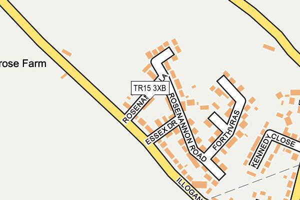 TR15 3XB map - OS OpenMap – Local (Ordnance Survey)