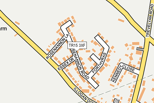 TR15 3XF map - OS OpenMap – Local (Ordnance Survey)