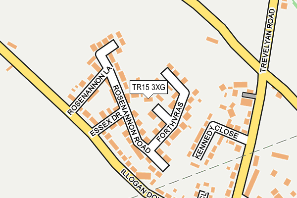 TR15 3XG map - OS OpenMap – Local (Ordnance Survey)