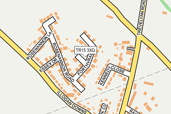 TR15 3XQ map - OS OpenMap – Local (Ordnance Survey)