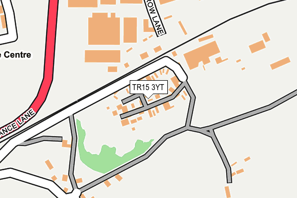 TR15 3YT map - OS OpenMap – Local (Ordnance Survey)