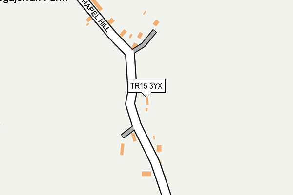 TR15 3YX map - OS OpenMap – Local (Ordnance Survey)