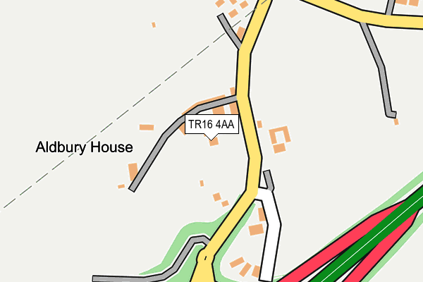 TR16 4AA map - OS OpenMap – Local (Ordnance Survey)