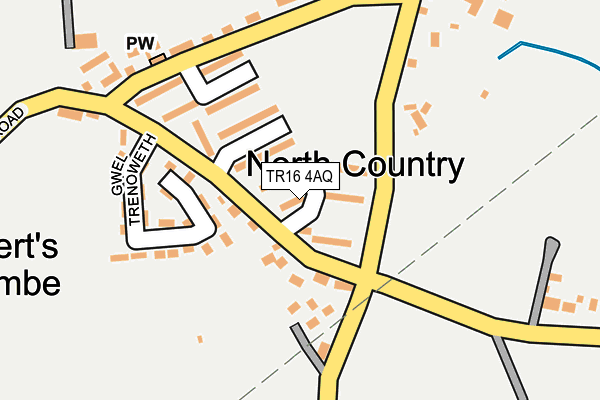 TR16 4AQ map - OS OpenMap – Local (Ordnance Survey)