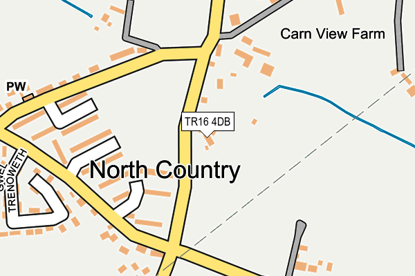 TR16 4DB map - OS OpenMap – Local (Ordnance Survey)