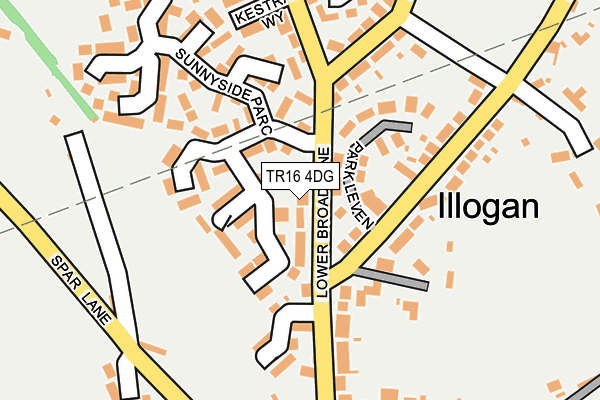 TR16 4DG map - OS OpenMap – Local (Ordnance Survey)