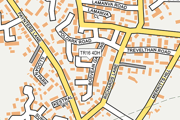 TR16 4DH map - OS OpenMap – Local (Ordnance Survey)