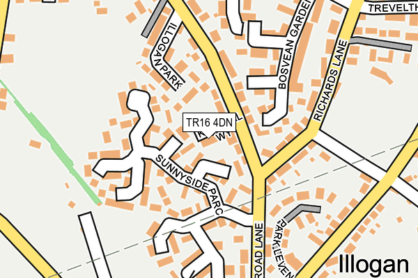 TR16 4DN map - OS OpenMap – Local (Ordnance Survey)