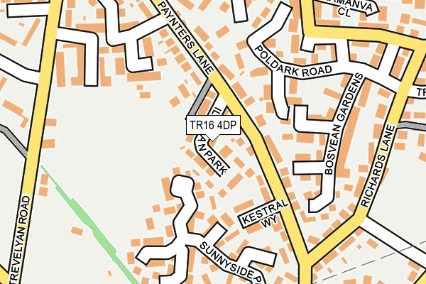 TR16 4DP map - OS OpenMap – Local (Ordnance Survey)