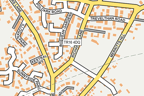 TR16 4DQ map - OS OpenMap – Local (Ordnance Survey)