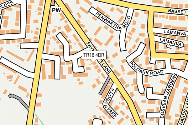 TR16 4DR map - OS OpenMap – Local (Ordnance Survey)