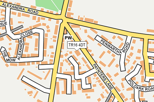 TR16 4DT map - OS OpenMap – Local (Ordnance Survey)