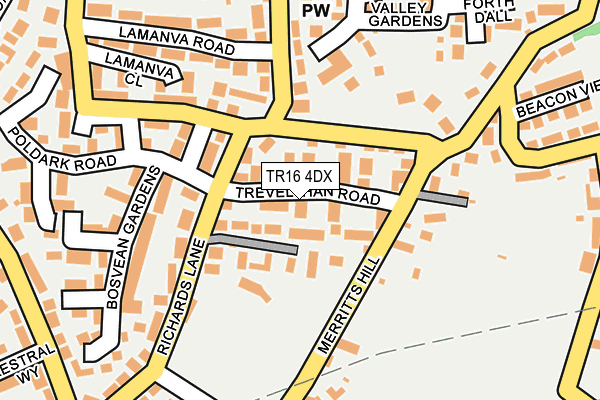 TR16 4DX map - OS OpenMap – Local (Ordnance Survey)