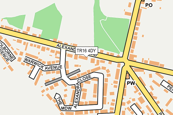 TR16 4DY map - OS OpenMap – Local (Ordnance Survey)
