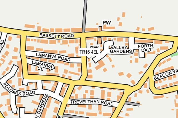 TR16 4EL map - OS OpenMap – Local (Ordnance Survey)