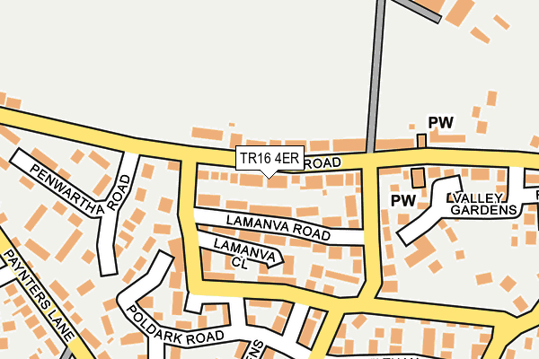 TR16 4ER map - OS OpenMap – Local (Ordnance Survey)