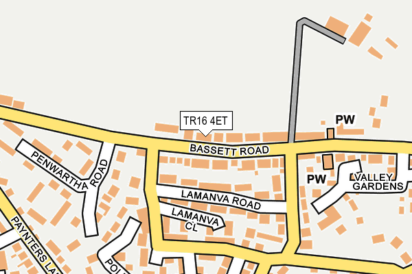 TR16 4ET map - OS OpenMap – Local (Ordnance Survey)