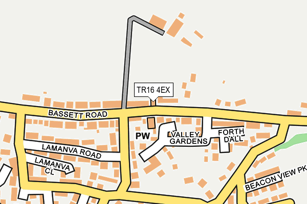 TR16 4EX map - OS OpenMap – Local (Ordnance Survey)