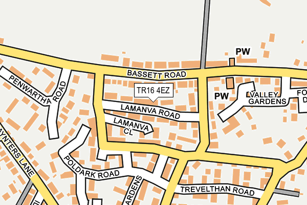 TR16 4EZ map - OS OpenMap – Local (Ordnance Survey)