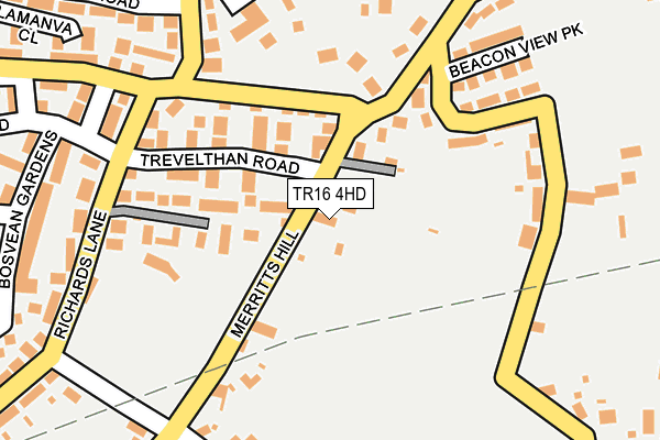 TR16 4HD map - OS OpenMap – Local (Ordnance Survey)
