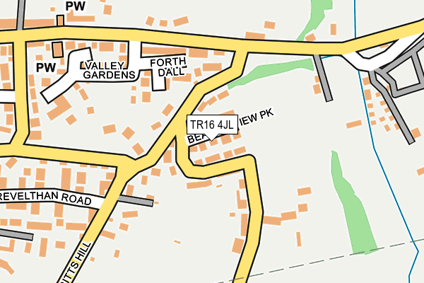 TR16 4JL map - OS OpenMap – Local (Ordnance Survey)