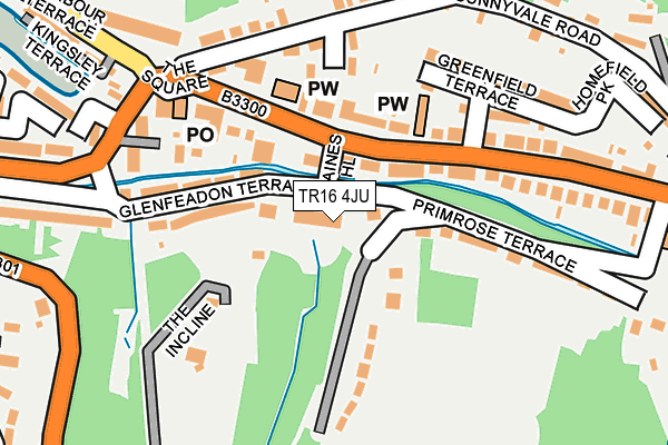 TR16 4JU map - OS OpenMap – Local (Ordnance Survey)