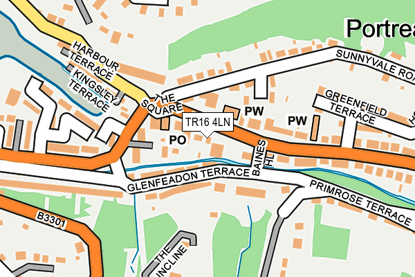 TR16 4LN map - OS OpenMap – Local (Ordnance Survey)