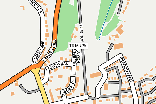 TR16 4PA map - OS OpenMap – Local (Ordnance Survey)