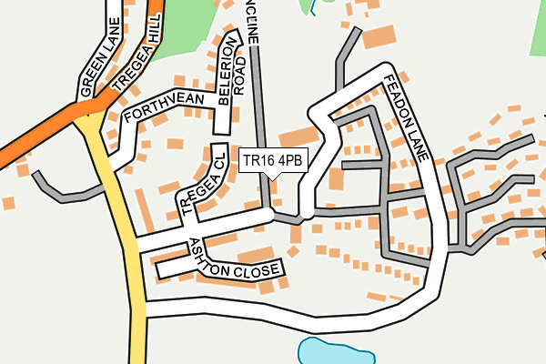 TR16 4PB map - OS OpenMap – Local (Ordnance Survey)