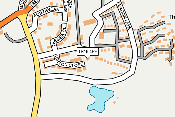 TR16 4PF map - OS OpenMap – Local (Ordnance Survey)