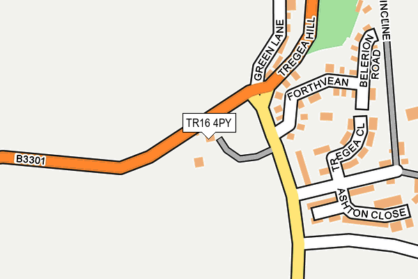 TR16 4PY map - OS OpenMap – Local (Ordnance Survey)