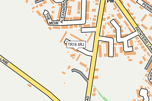 TR16 4RJ map - OS OpenMap – Local (Ordnance Survey)