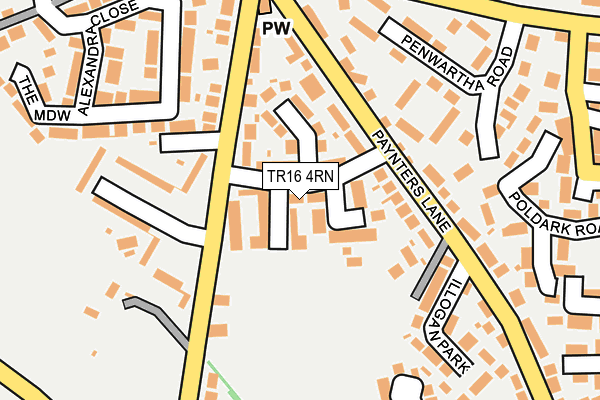 TR16 4RN map - OS OpenMap – Local (Ordnance Survey)