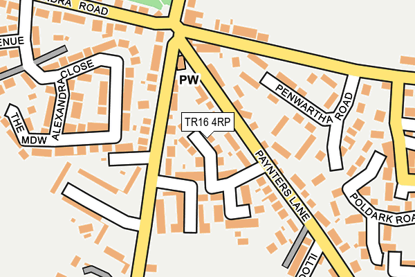 TR16 4RP map - OS OpenMap – Local (Ordnance Survey)