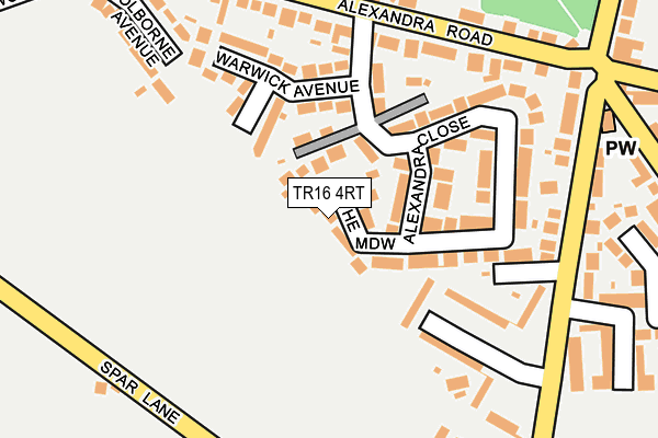 TR16 4RT map - OS OpenMap – Local (Ordnance Survey)