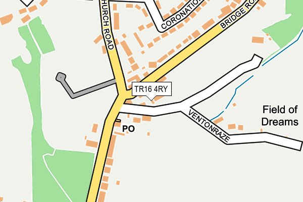 TR16 4RY map - OS OpenMap – Local (Ordnance Survey)