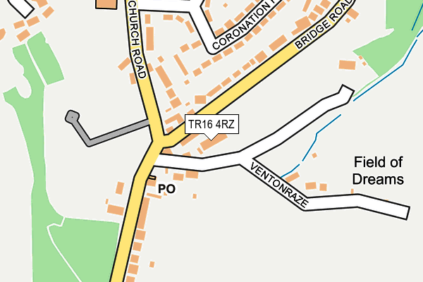 TR16 4RZ map - OS OpenMap – Local (Ordnance Survey)